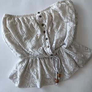 White Lace patterned tube top